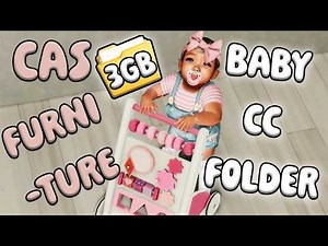 Sims 4 infant toddler cc folder CAS & Baby Furniture CC pack 3GB how to make realistic babies 💎
