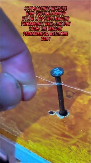 The Secret To Perfect String Line Tension​#ConstructionTips #ToolHacks #Handyman #ContractorLife