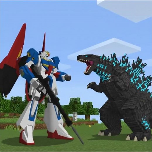 🤖⚡ GUNDAM POWER MODE VS GODZILLA RAGE MODE — EPIC MINECRAFT FIGHT! 🦖🔥