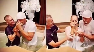 Hulk Hogan and wife Sky Daily Hogan get baptized in Florida