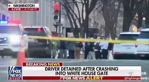 BREAKING: A driver has been detained after crashing his vehicle into the White House Gates A. Radical Muslim B. Crazy liberal C. Input answer