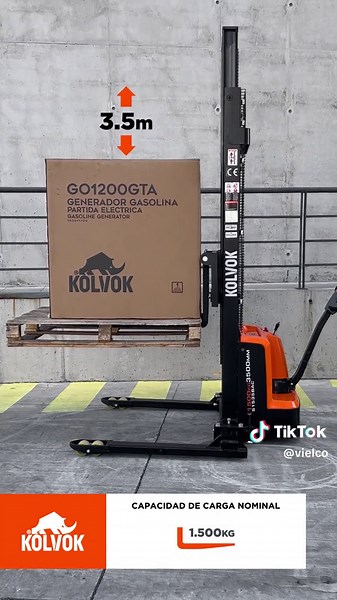 Nuestra línea de apiladores eléctricos KOLVOK es perfecta para trabajos de almacenamiento de alta densidad. Ofrecemos modelos con horquillas fijas y ajustables, brindando versatilidad con capacidad de carga 1.500kg y capacidad de levante 3.500mm. #vielco #kolvok #logistica #apiladoreselectricos