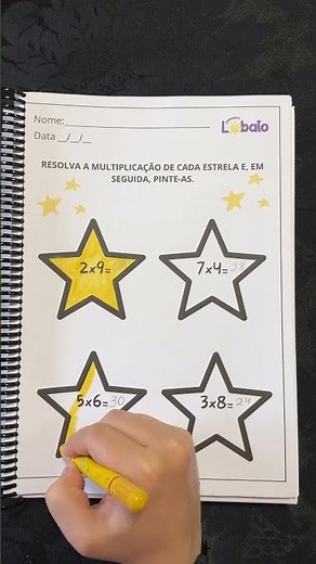 ATIVIDADE DE MATEMÁTICA LÚDICA DE MULTIPLICAÇÃO COM PINTURA | PEQUENO LOBATO
