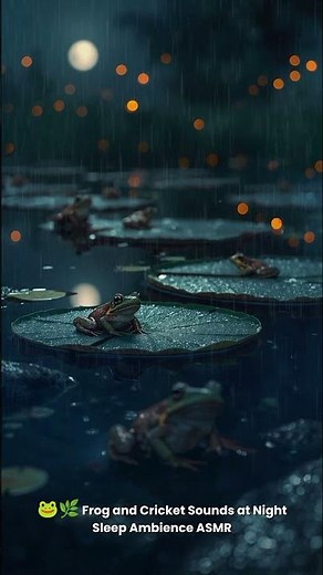 🐸🌿 Frog and Cricket Sounds at Night | Sleep Ambience ASMR