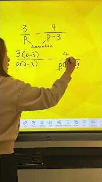 SPM Matematik Tingkatan 2 Algebra Pecahan (30 Hari 30 Soalan Matematik)