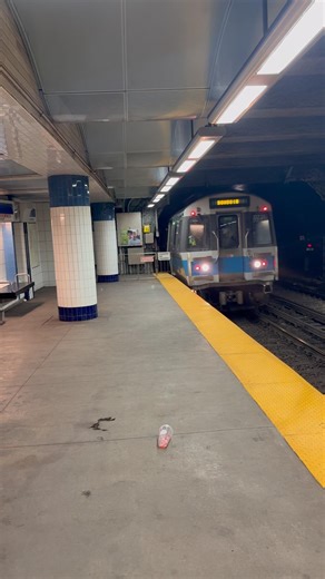 MBTA BLUE LINE Train Approaching State