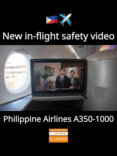 New in-flight safety video of Philippines Airlines in A350-1000, First in Southeast Asia, Newest in the Philippines! Just experienced Business Class on PAL’s new A350-1000! 🇵🇭 Aside from the historic flight, the highlight was watching their stunning new inflight safety video, grabe total level-up! Sulit lahat ng weeks of flight monitoring and last-minute booking for this. Our flag carrier is definitely world-class! | Jax Reyes