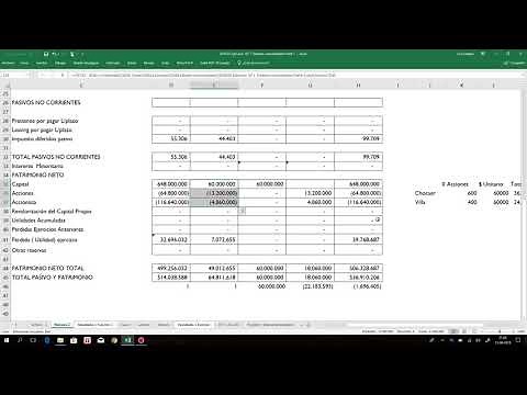 IFRS NIC 27 EStados Consolidados Ejercicio Practico planilla Excel Clase 2
