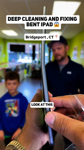 Ozkan balkas on Instagram: "Deep Cleaning and Fixing 6 year old’s Bent iPad 😱 @moneytalkswireless"