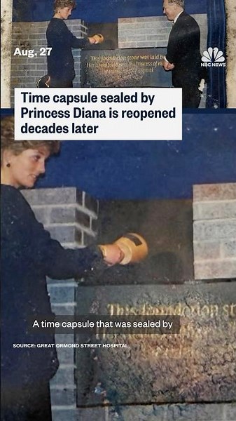 Time capsuled sealed by Princess Diana reopened