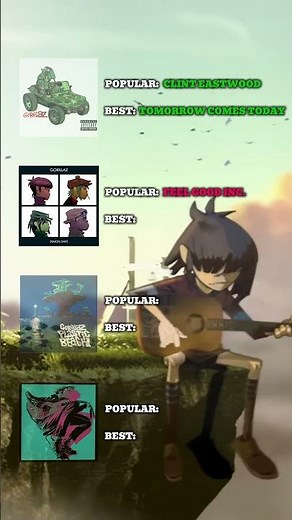 Gorillaz🦍- POPULAR vs BEST