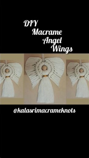 DIY Macrame angel wings Tutorial | Boho style | Home decore #macrame #diy #wallhanging #craft #fyp