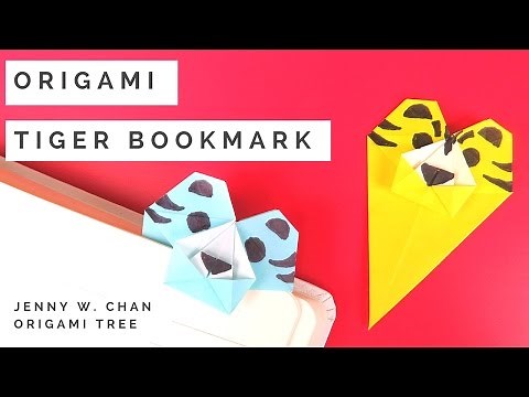 Origami Tiger Bookmark - Origami Bookmark (Paper Crafts for Educators and Teachers)