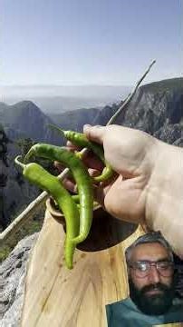 Zirvede Şiş Çubukta Tavuk Kanat cooking chicken wings on skewers at the summit