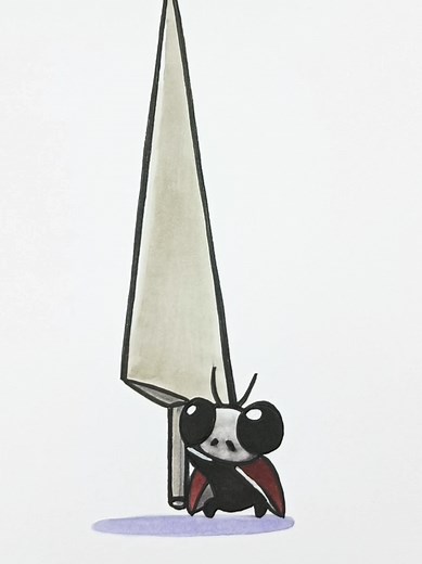 Drawing Zote and Sly from Hollow Knight: Silksong