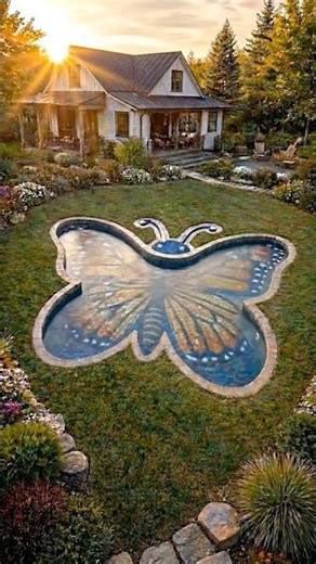 I BUILT A BUTTERFLY SHAPED POOL IN MY BACKYARD!