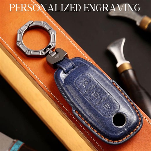 Personalized Leather Key Fob Cover Fits for Nissan 3/4 Button Cowhide Smart Key Case - Etsy