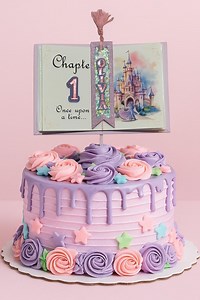 Fairytale Storybook Birthday Cake Topper With Bookmark Shaker (customizable) - Etsy