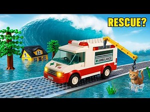 LEGO Technic Ambulance Rescues a Flooded City!