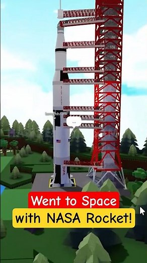Roblox Build a Boat for Treasure We went to Space with NASA Rocket! #roblox #babft Saturn V
