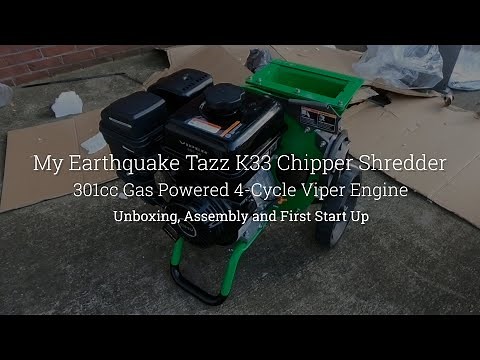 Tazz K33 Chipper Shredder 301cc Viper Engine Assembly and Startup
