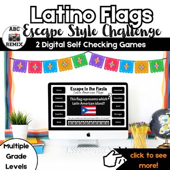 Latin America Flags of the World Hispanic Heritage Month Self Checking Activity