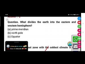 What divides the earth into the eastern and western hemisphere?