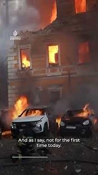 Russia strike sets National Academy of Sciences of Ukraine ablaze