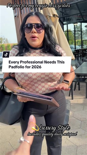 Classy style Padfolio binder that also fits my iPad. Includes notepad with quality pages for daily task. Hurry add to cart - pattern always sells out. #padfolionotebook #bougieaesthetics #officemusthaves #bossbabe #womenentrepreneur