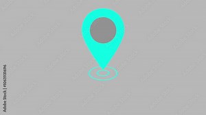 Pin symbol Indicates the location icon of the GPS map. Location icon or map pin. Stock Video