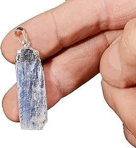 Blue Kyanite Pendant 1 1/4" Necklace Jewelry Craft Rock Mineral Specimen Throat Chakra Healing Crystal Reiki