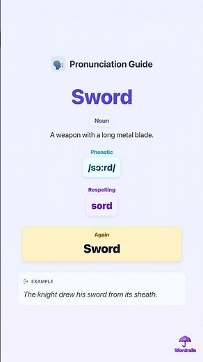 How to pronounce SWORD correctly in 10 seconds 🗣️