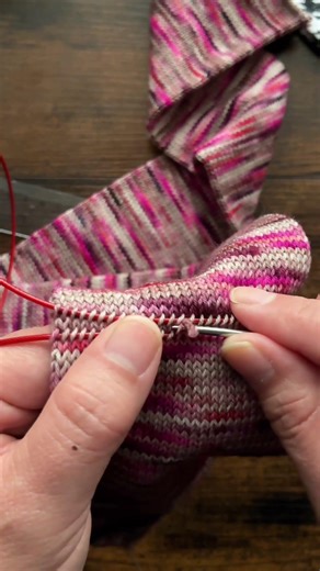 A true afterthought heel. #knitting #handdyedyarn