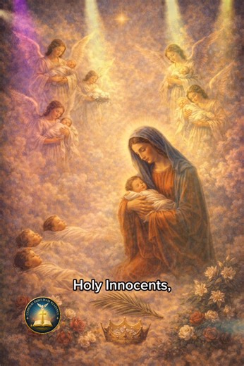 ❤️‍🩹Today we remember the Holy Innocents,🎉 whose lives were taken, yet never forgotten by God. May the Lord protect every child, heal every wounded heart, and bring peace where there is sorrow. Holy Innocents, pray for us. 🙏 #HolyInnocents #FeastOfTheHolyInnocents #CatholicFaith #ProLife #ChildOfGod #InnocentSouls #PrayerForChildren #HealingAndHope #GodOfMercy | Catholic Daily Mass Readings