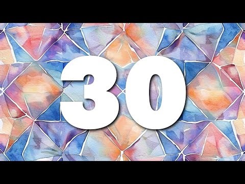 Countdown Timer | Pastel Geometric Background | 30 seconds