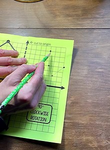Geometric rotations with a hole punch https://www.scaffoldedmath.com/2022/02/hands-on-geometric-transformations.html | Scaffolded Math and Science