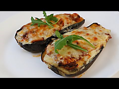 Gefüllte Auberginen mit Hackfleisch und Käse