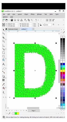 Corel draw Stained Glass Effect #coreldraw_tutorial #coreldraw #graphicdesign #tutorial #tiktok