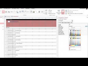 Format your header in Access