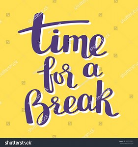 Time Break Handwritten Vector Lettering On Stock Vector (Royalty Free) 493717912 | Shutterstock