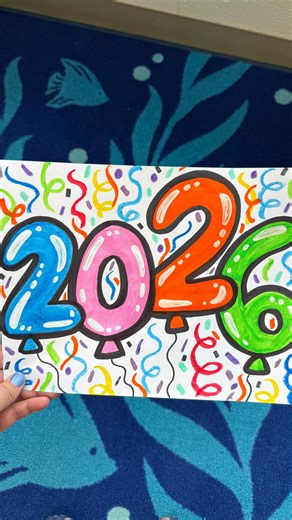 Fifth grade loved this project today! We’re ready for new adventures in 2026! Project tutorial is available in my TPT, comment “2026” and I can send you the link!! | Mrs Allain Art