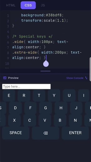 keyboard using html css js #css #frontend