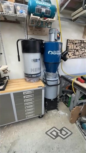 ‪@rockler‬ Dust Right Wall-Mount Cyclone Dust Collector with HEPA filter. Sponsored by Rockler 👍