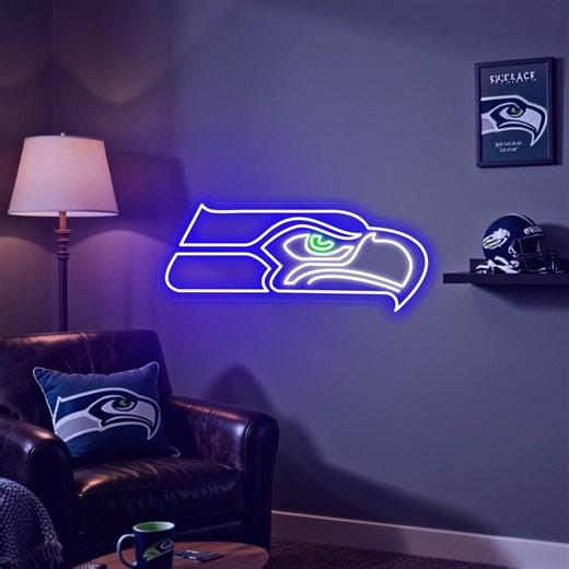 Custom Seattle Seahawks Neon Sign Artwork, Seahawks Mancave Gift, Football Fans Home Decor, Bar Sign Neon Light Wall Hanging - Etsy Canada