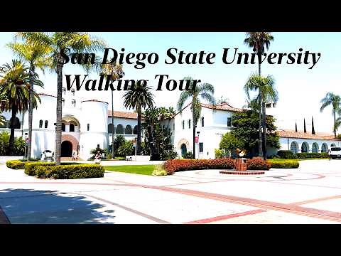 San Diego State University Walking Tour. 4K. 2024