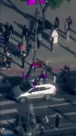 Drone footage of LA riots