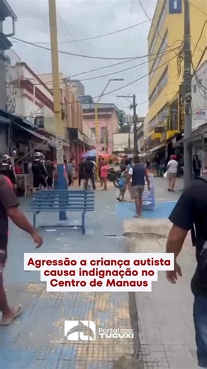 Autismo on Instagram: "🚨 Indignação no Centro de Manaus Um caso de violência chocou quem circulava pelo Centro de Manaus na tarde desta segunda-feira (26). Um homem, ainda não identificado, é suspeito de agredir uma criança com transtorno do espectro autista, provocando revolta entre comerciantes e pedestres. Segundo testemunhas, a agressão ocorreu de forma repentina, quando o suspeito teria atingido a criança com um soco no estômago. A mãe, visivelmente abalada, foi vista segurando o filho log