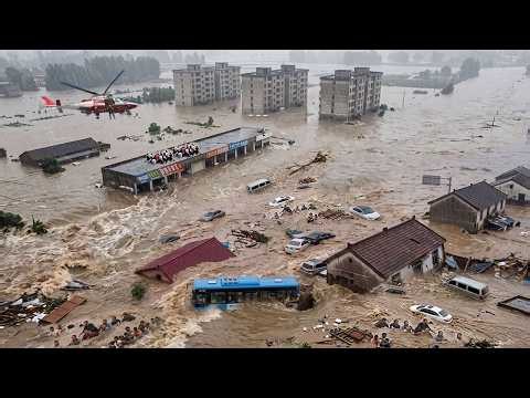 Historic Flood CHAOS in China! Fujian Towns Submerged as Typhoon Saudel Strikes