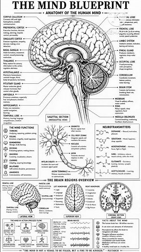 How to Draw Human Brain easily step by step and it's parts name #inspireac