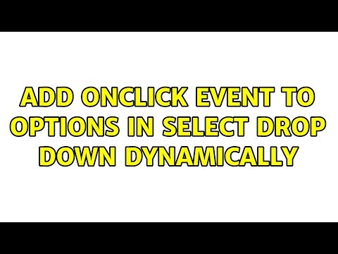 Add onclick event to options in select drop down dynamically